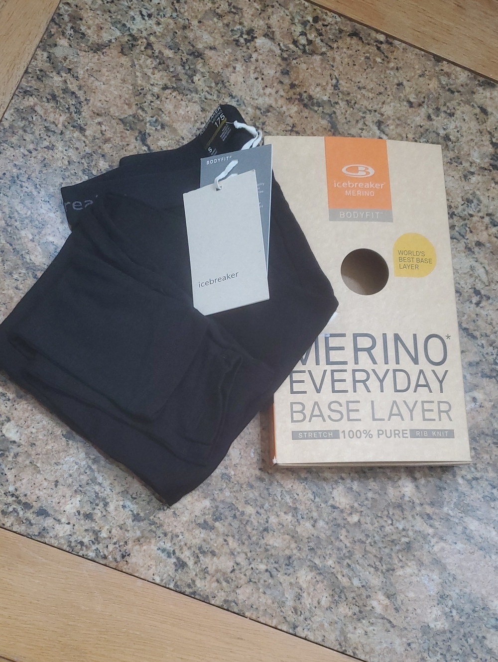 ICEBREAKER MERINO BODYFIT EVERYDAY BASE LAYER /WS/ FOR ALL SEASON / IN BLA K